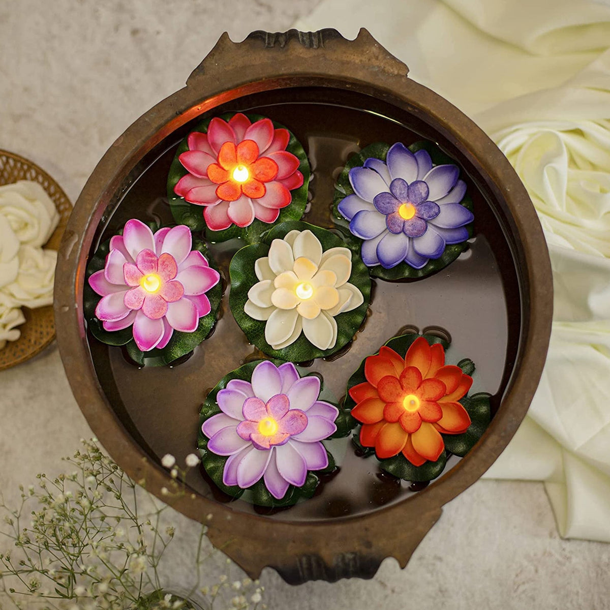 Floating Lotus LED Candles