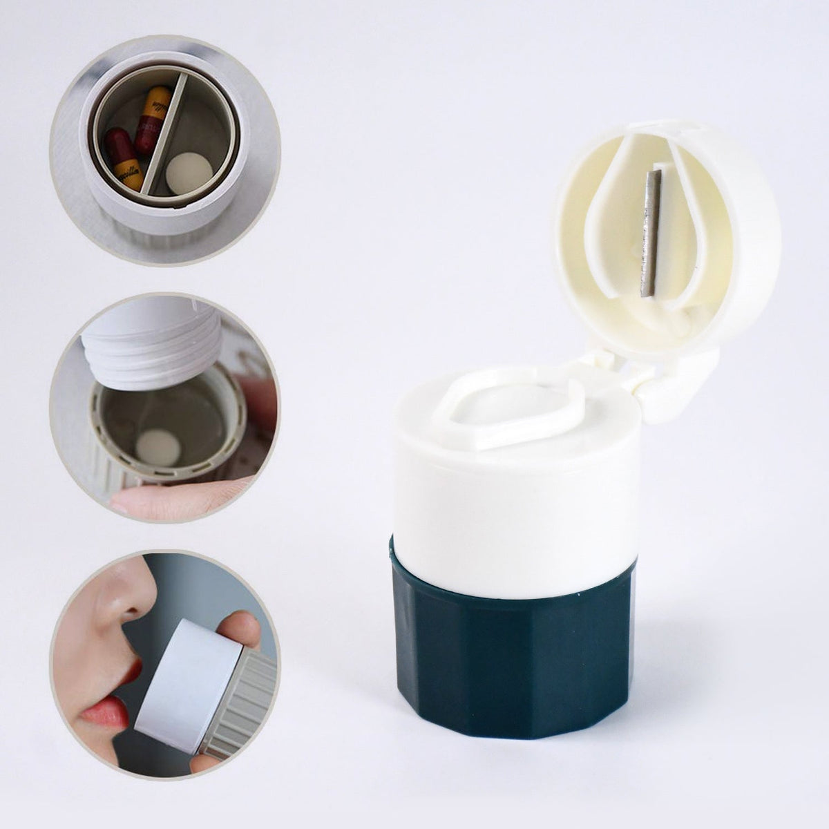 Pill Crusher And Grinder 4 In 1 Pill Crusher