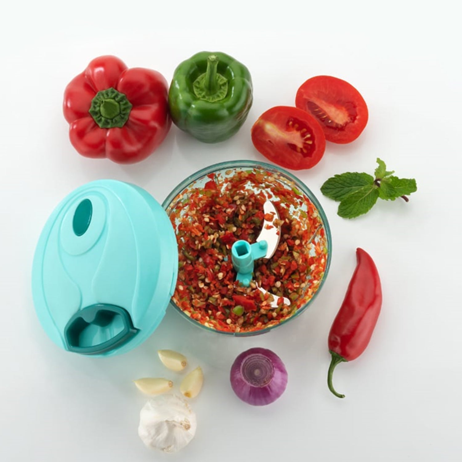 Mini Plastic Vegetable Chopper – 550ml