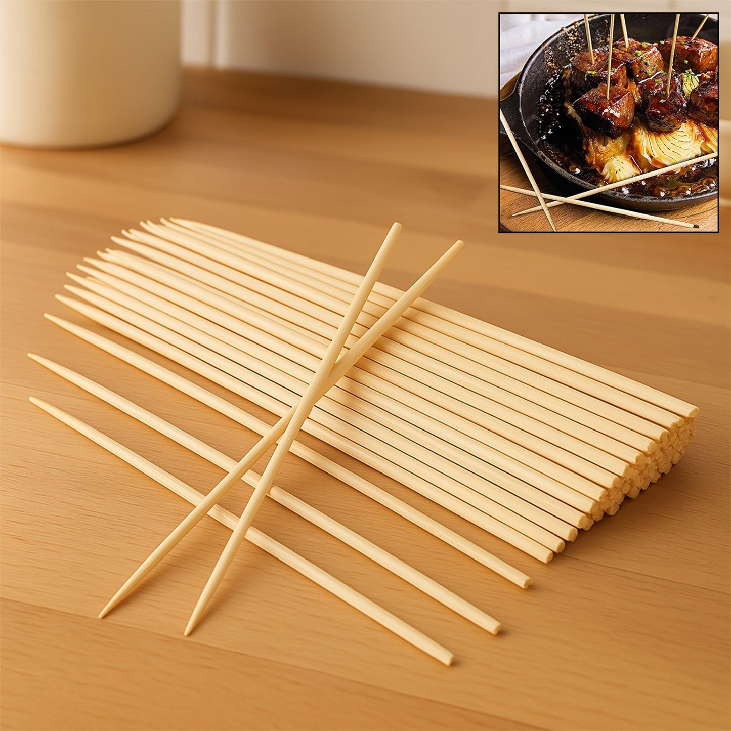 Natural Bamboo BBQ Skewers
