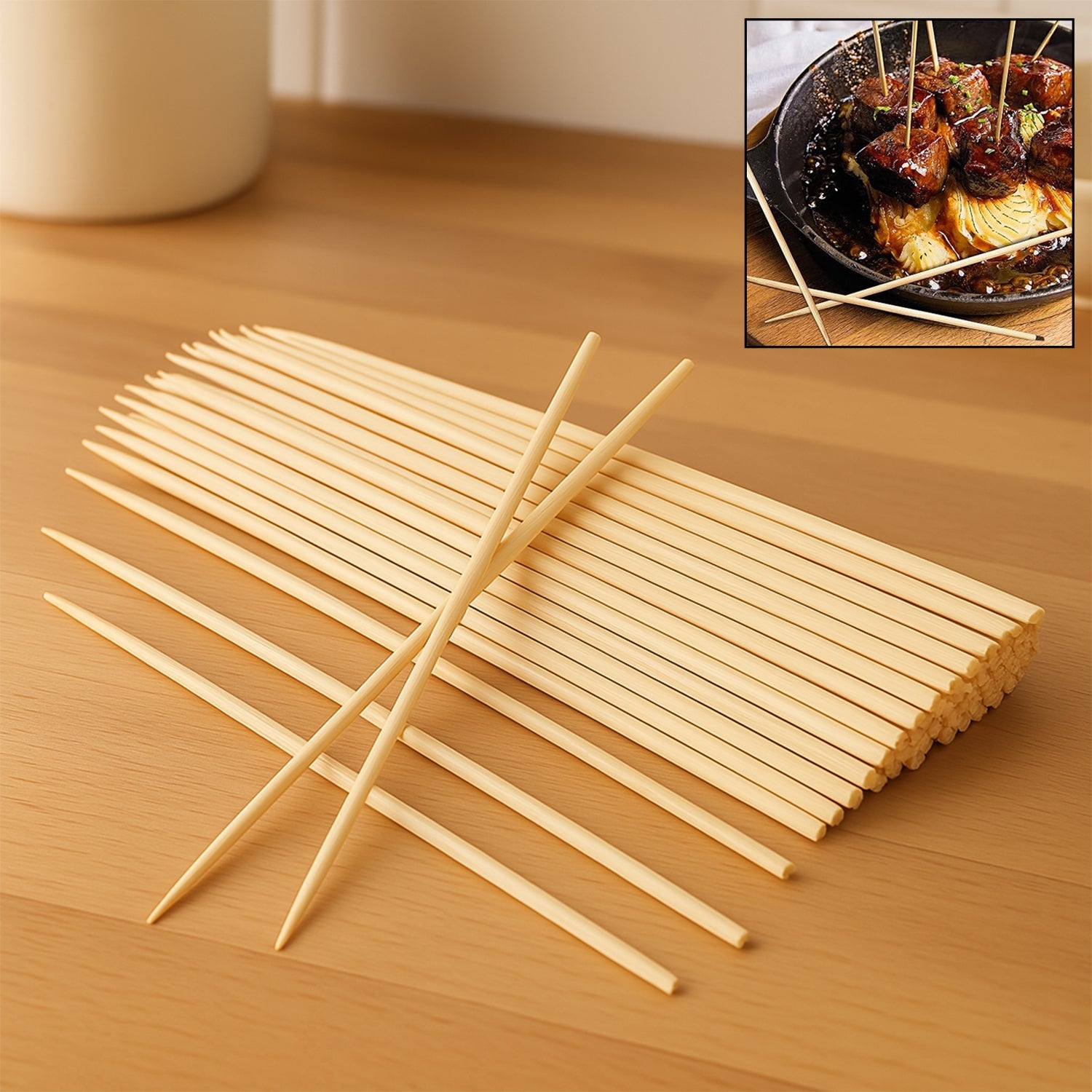 Natural Bamboo BBQ Skewers