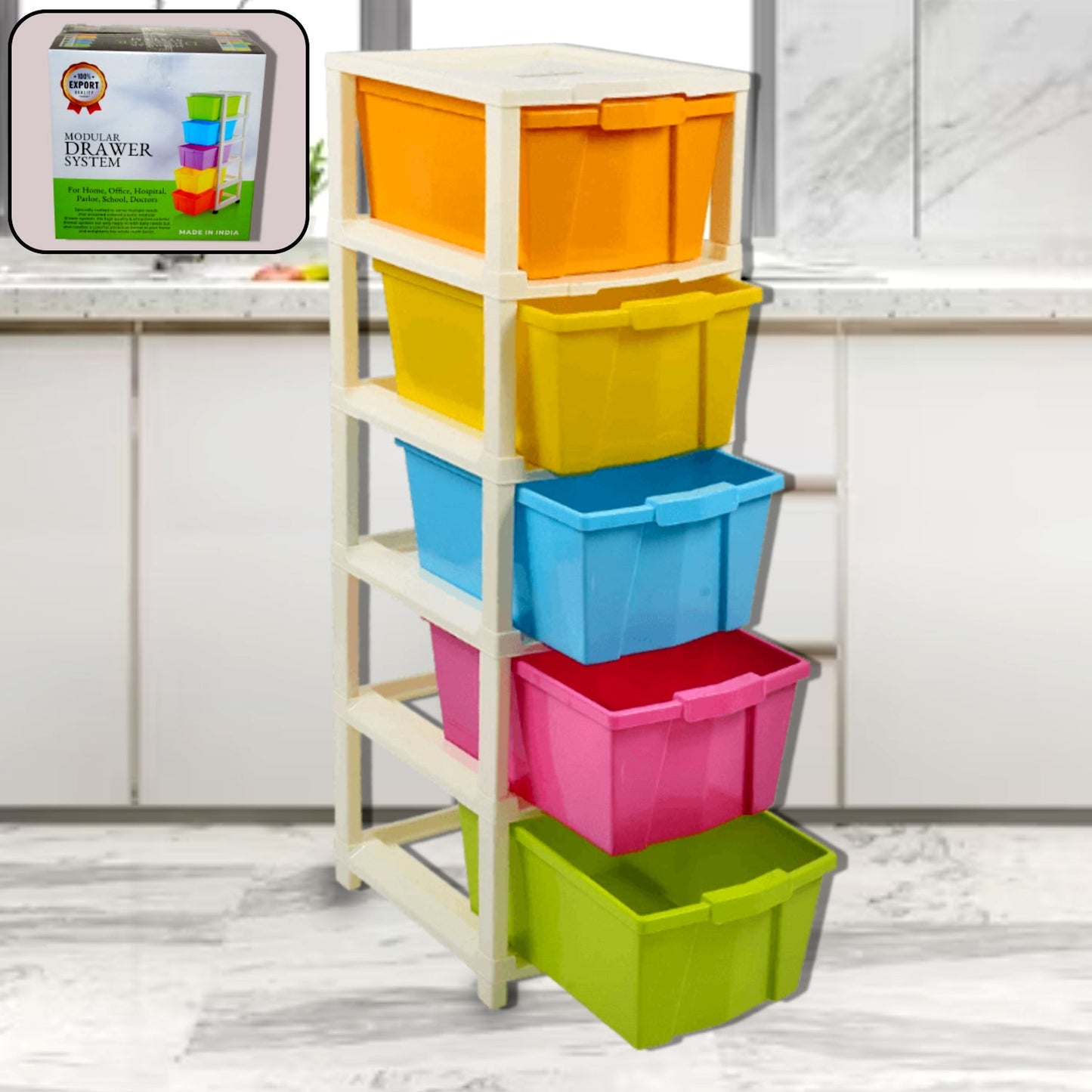 5-Layer Modular Drawer Organizer