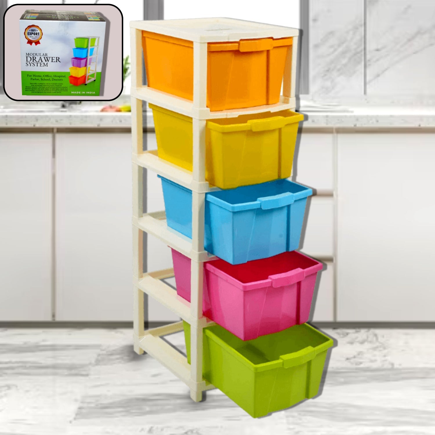 5-Layer Modular Drawer Organizer