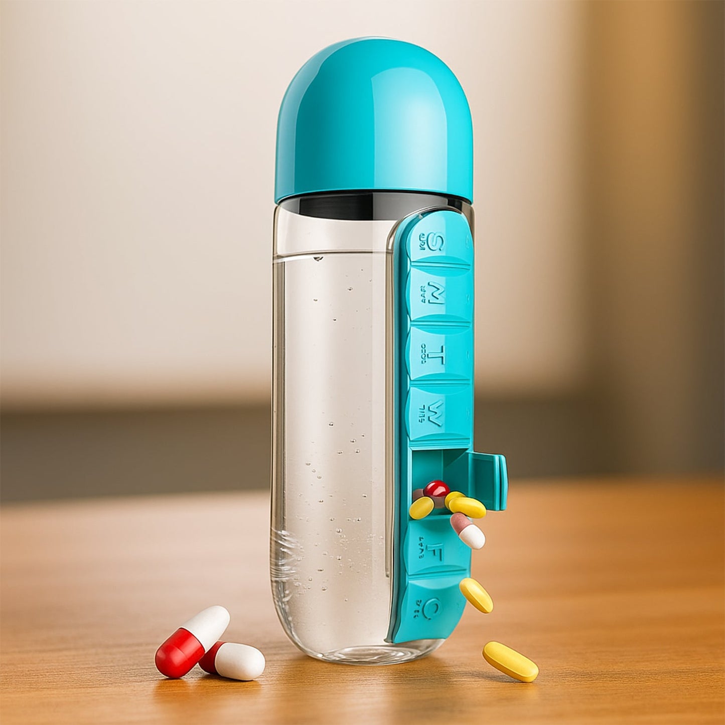 Vitamin  Pill Water Bottle (600 Ml )