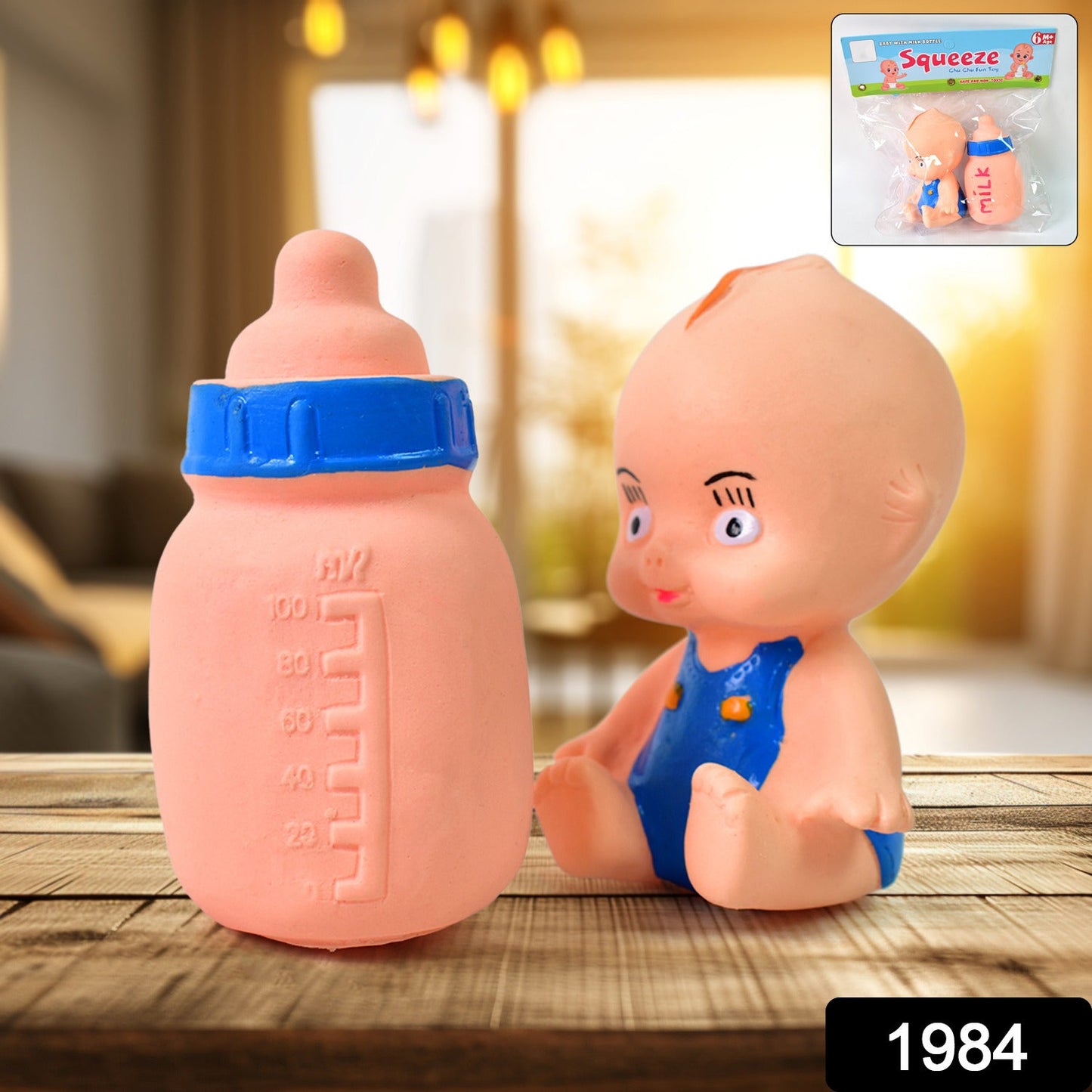 Baby And Bottle Squeeze Chu Chu Fun Toy