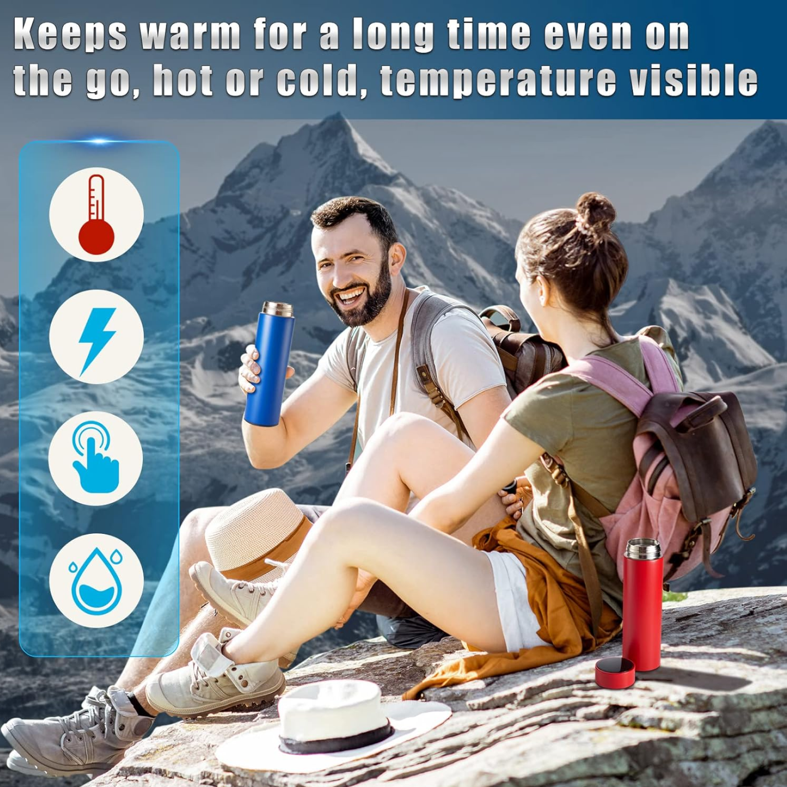 Smart Water Bottle With Temperature Display