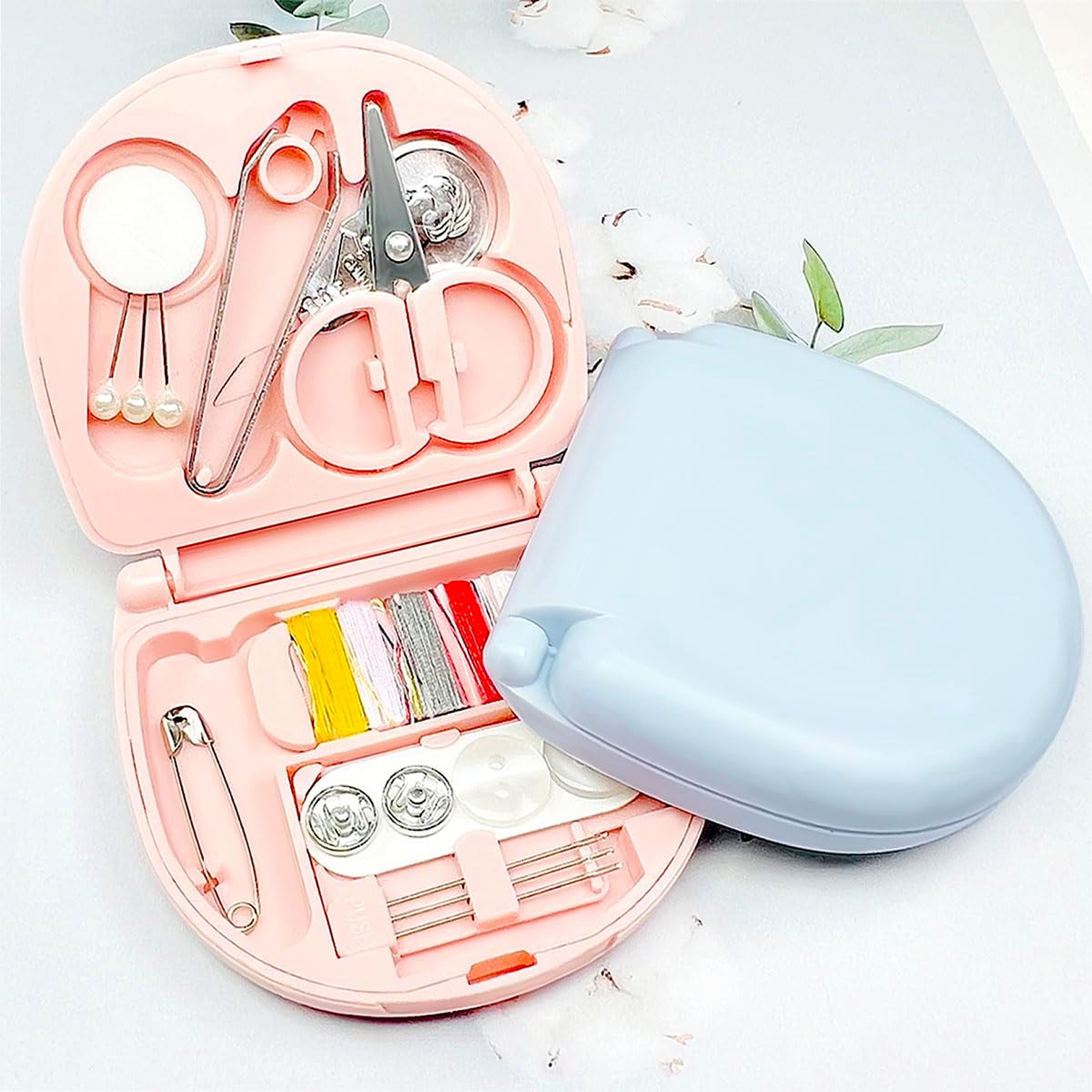 Portable Plastic Sewing Kit