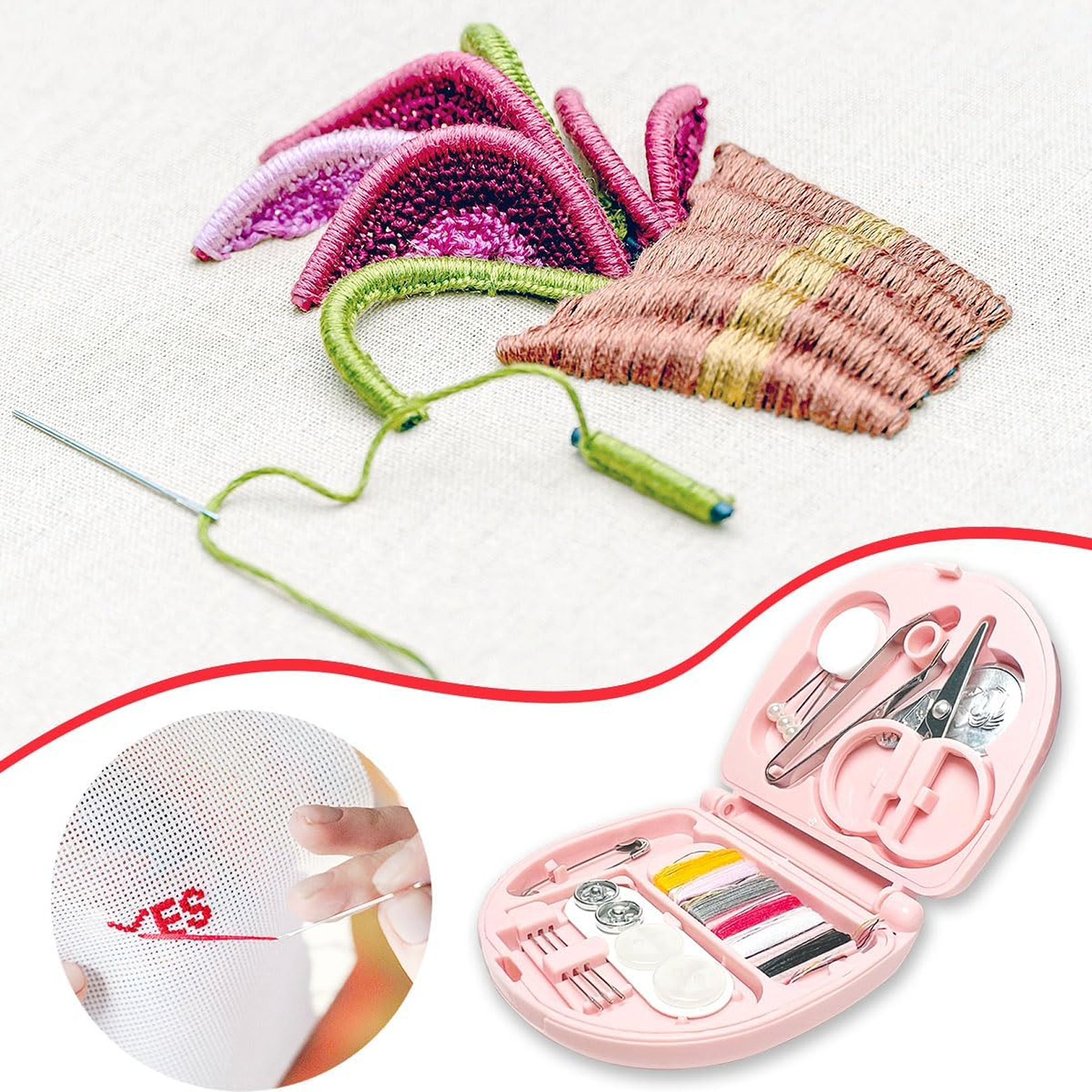 Portable Plastic Sewing Kit