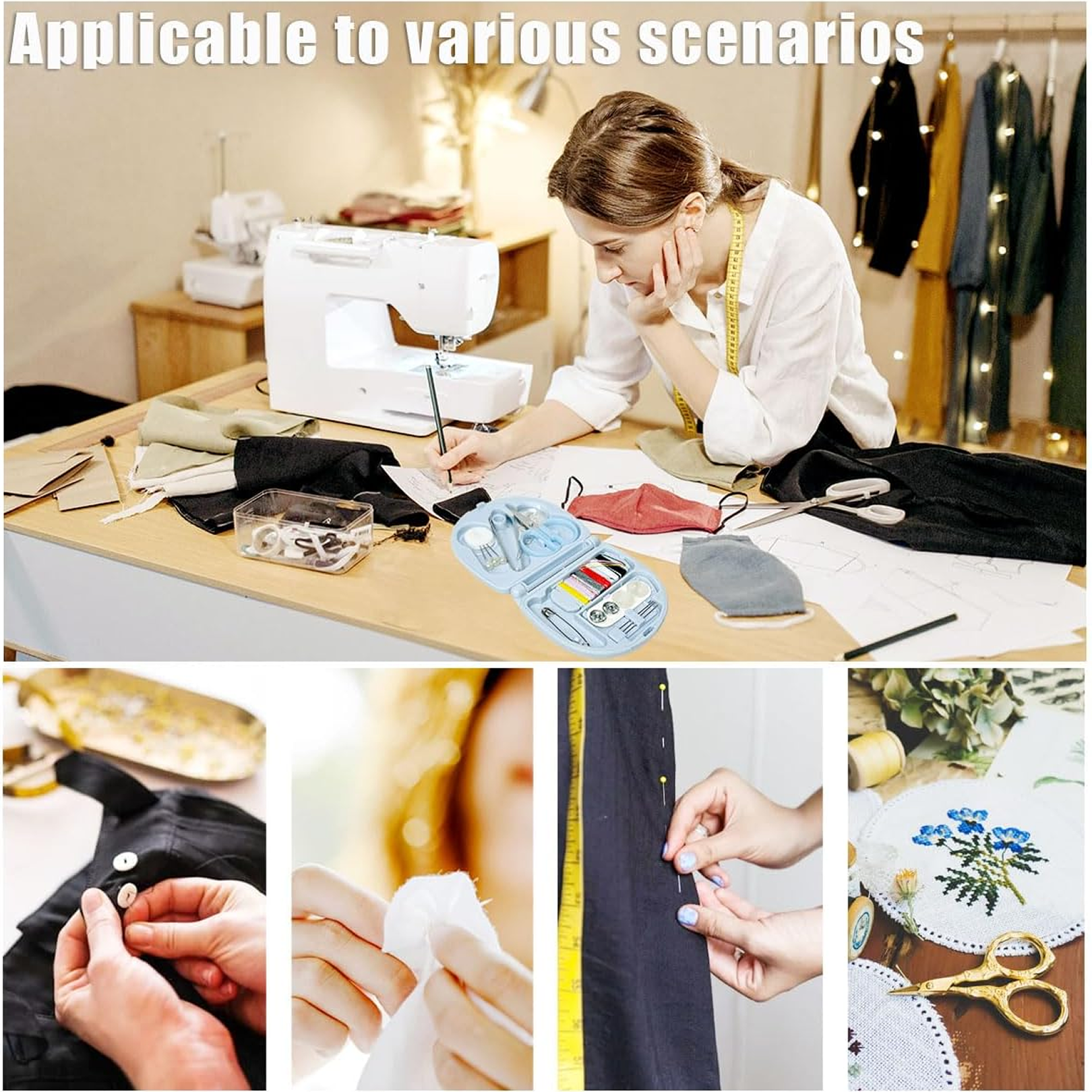 Portable Plastic Sewing Kit