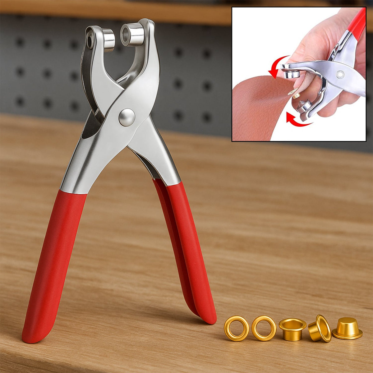 Grommet Setting Tool With 25 Pcs Gold Eyelets