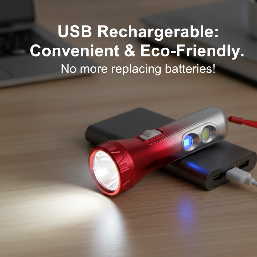USB Rechargeable Emergency Flashlight