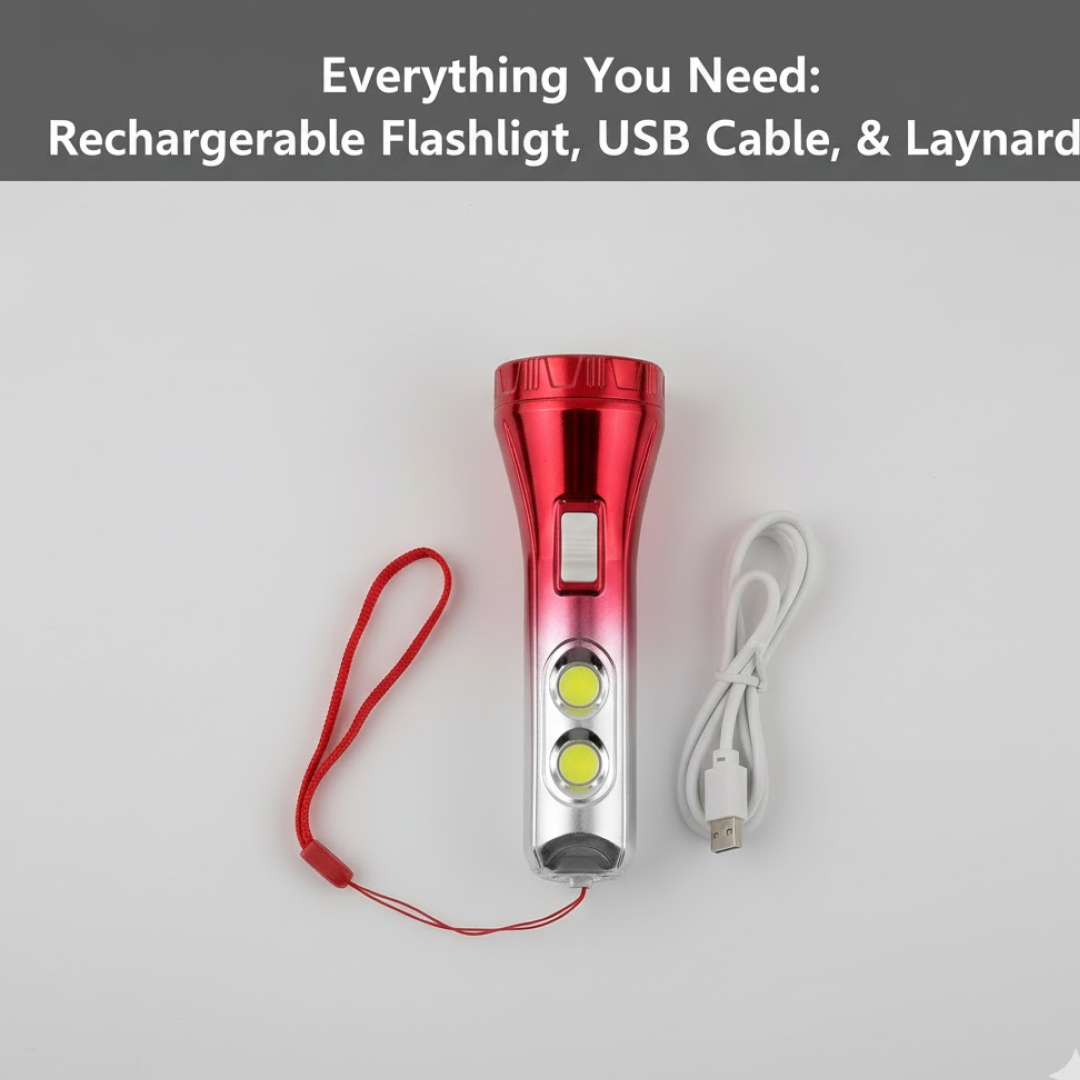 USB Rechargeable Emergency Flashlight