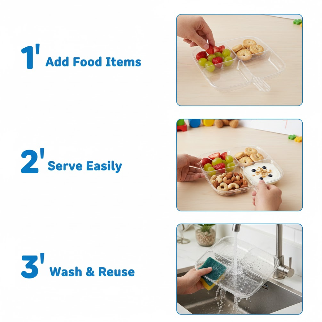 4-Section Serving Tray