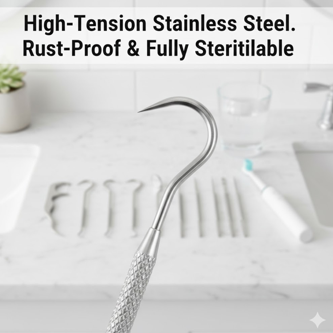 7 In 1 Stainless Steel Toothpick Flossier Set