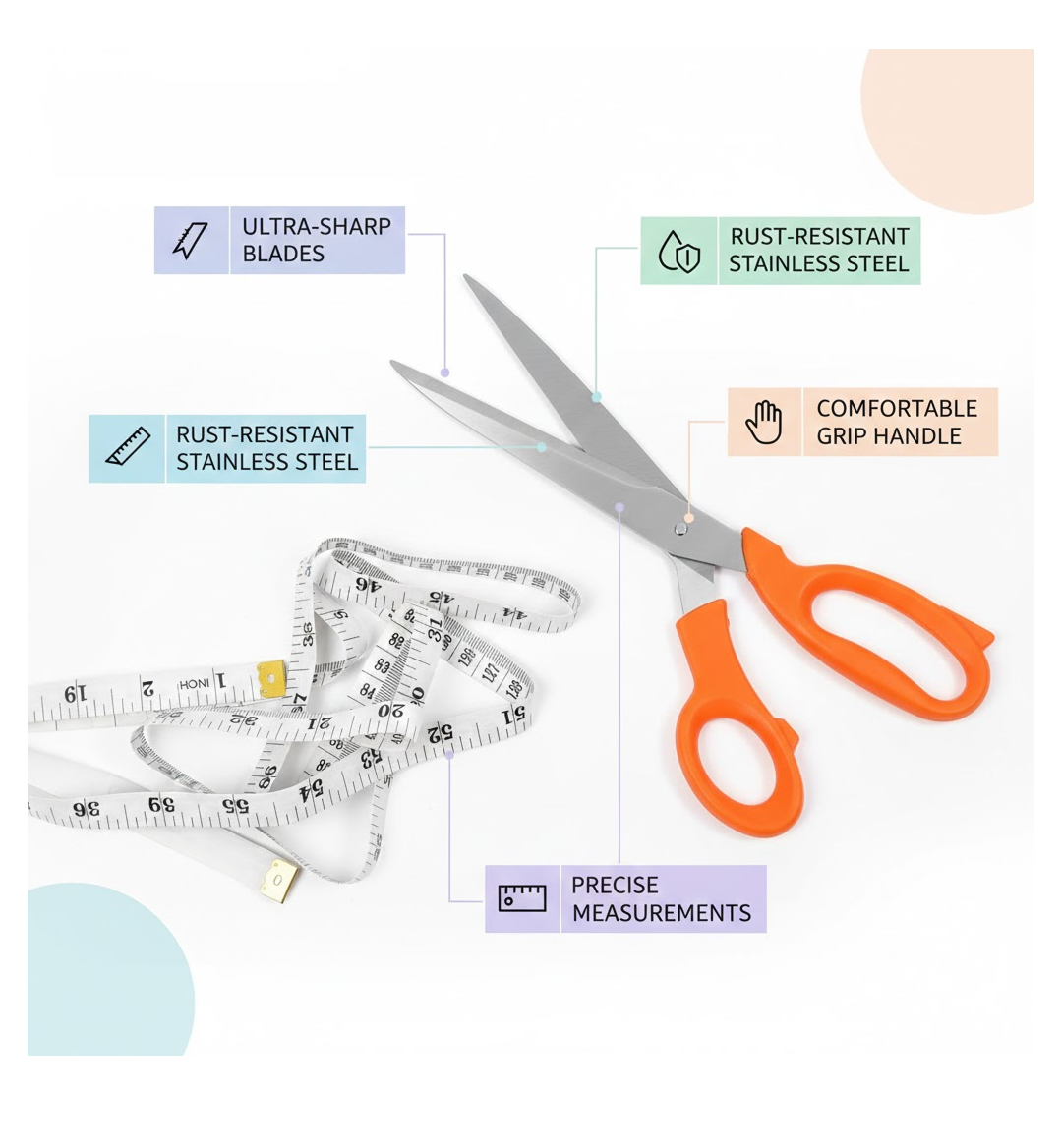 Tailor Scissors & Tape Set
