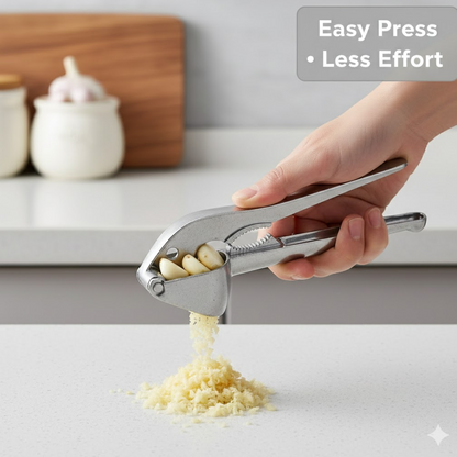 Heavy-Duty Aluminum Garlic Press