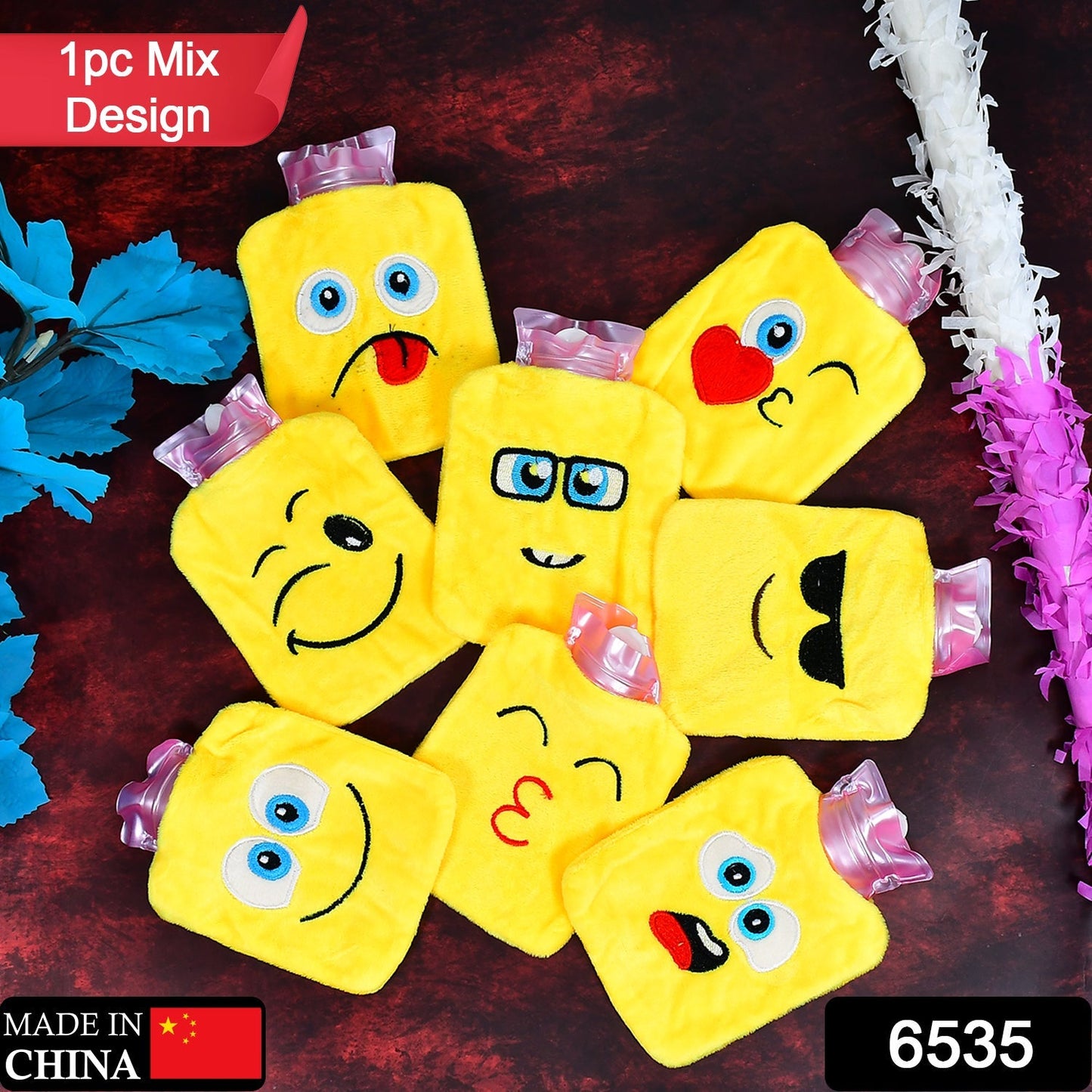 Mix Emoji Designs Small Hot Water Bag