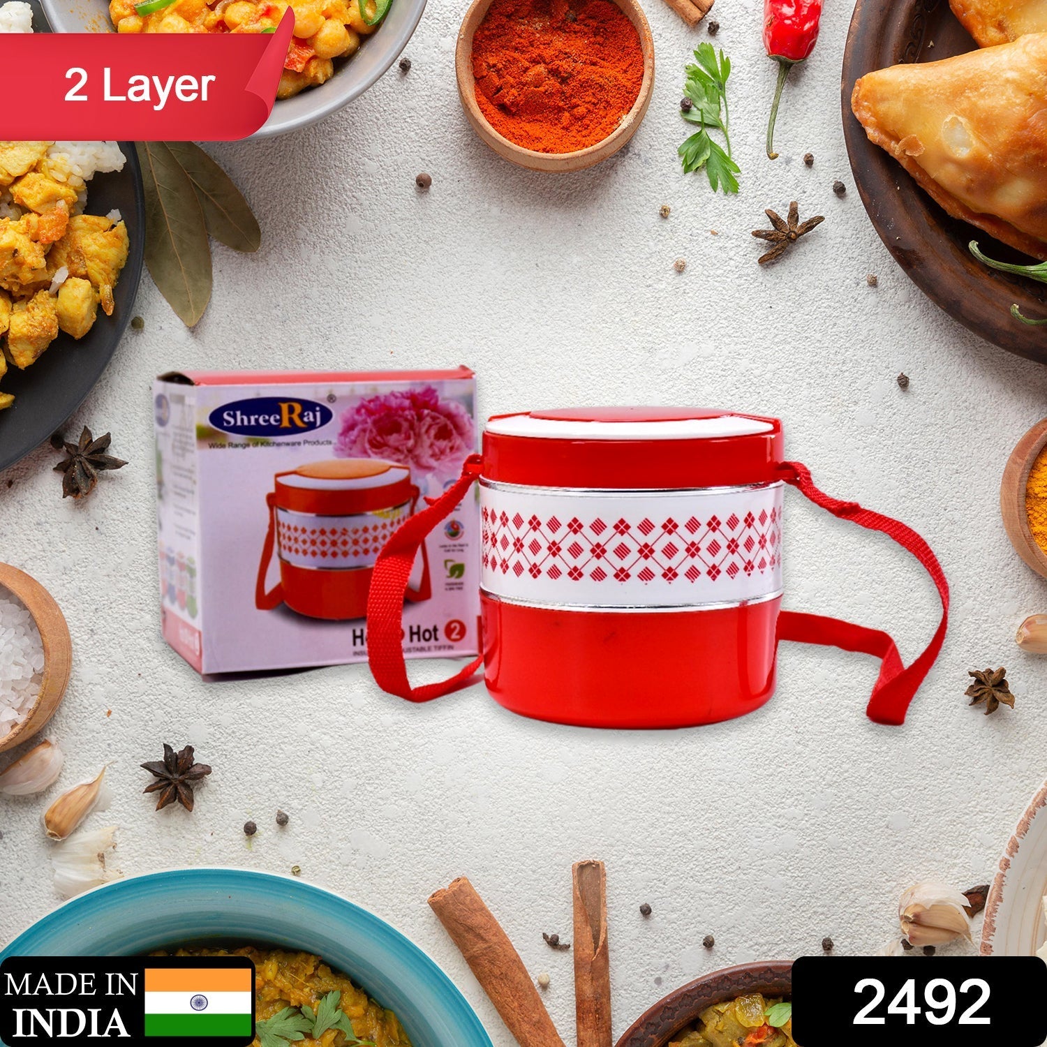 2-Layer Insulated Tiffin Box