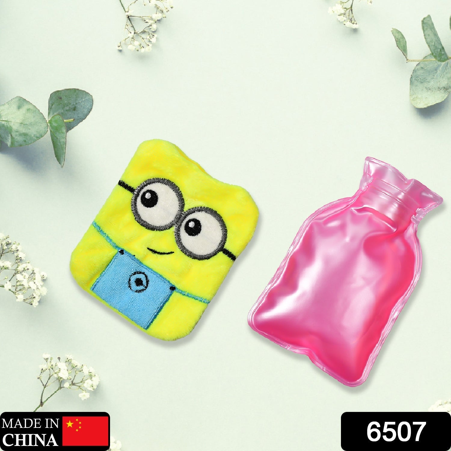 2-Eye Minions Hot Water Bottle with Cover