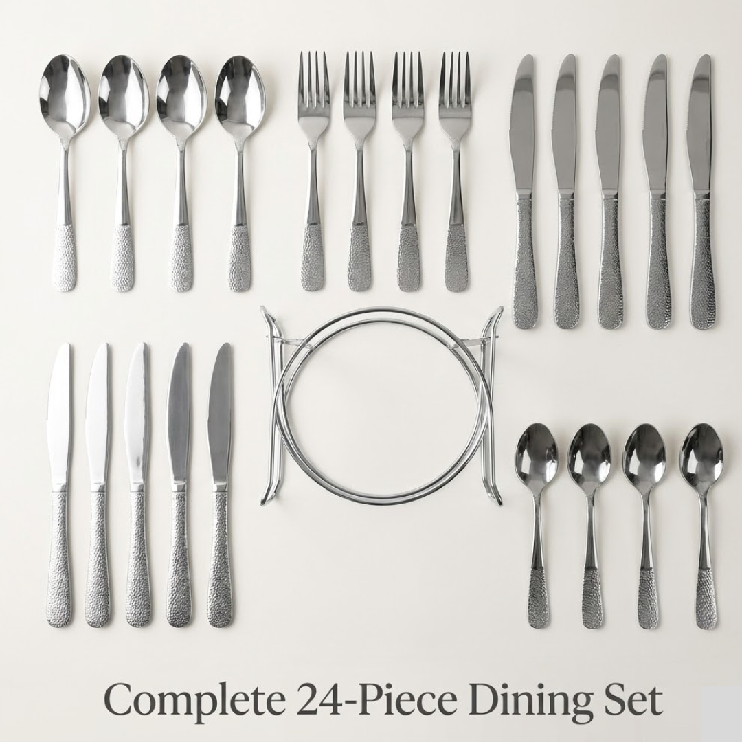 24 Pc Stainless Steel Cutlery Set