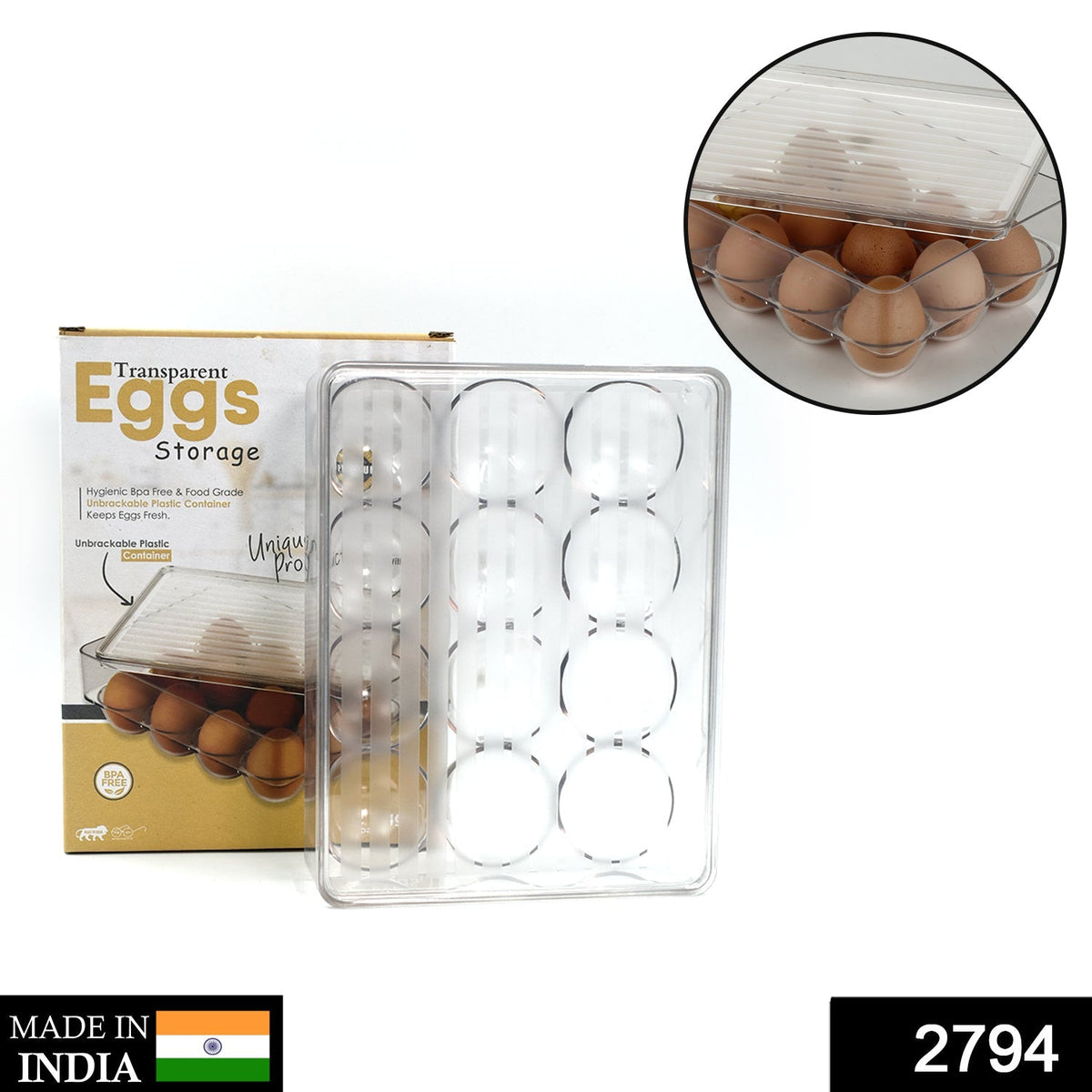 12 Cavity Egg Storage Box