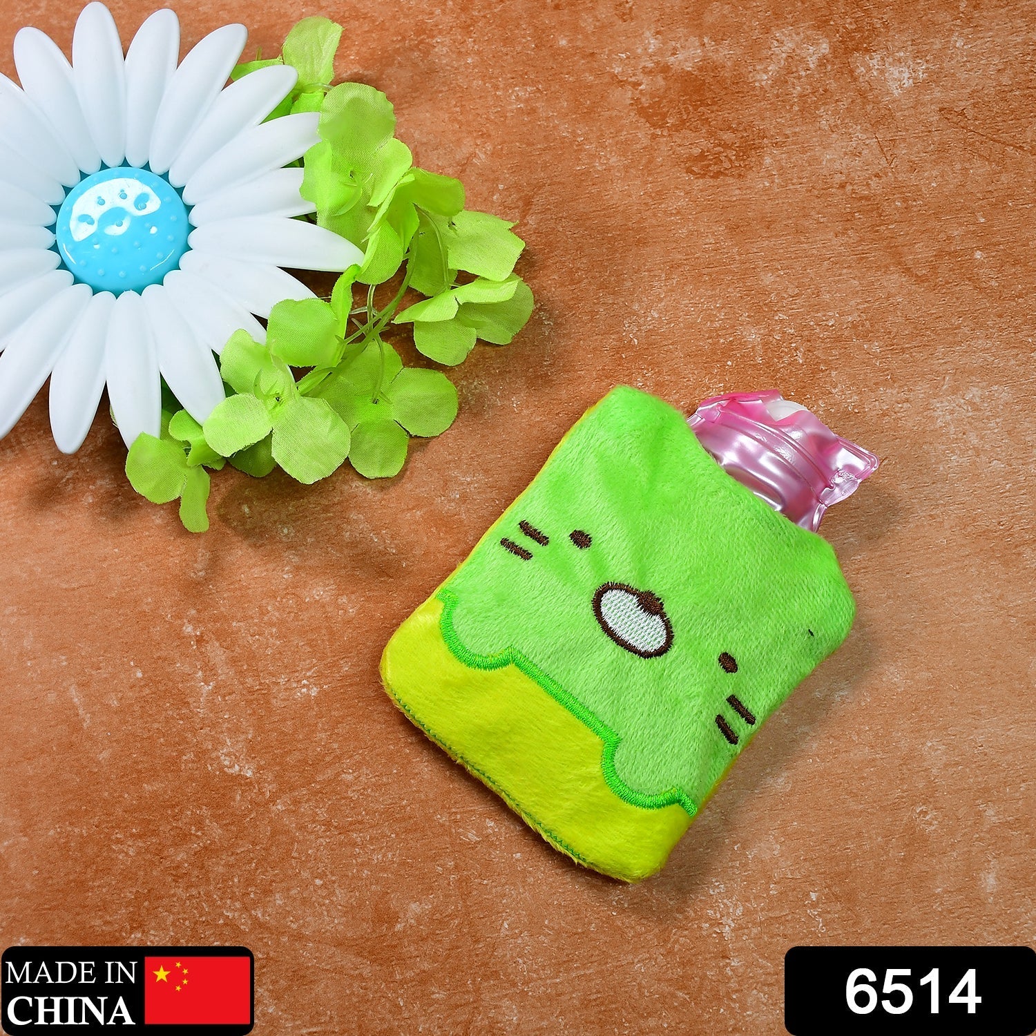 Green Kitty Hot Water Bag with Cover