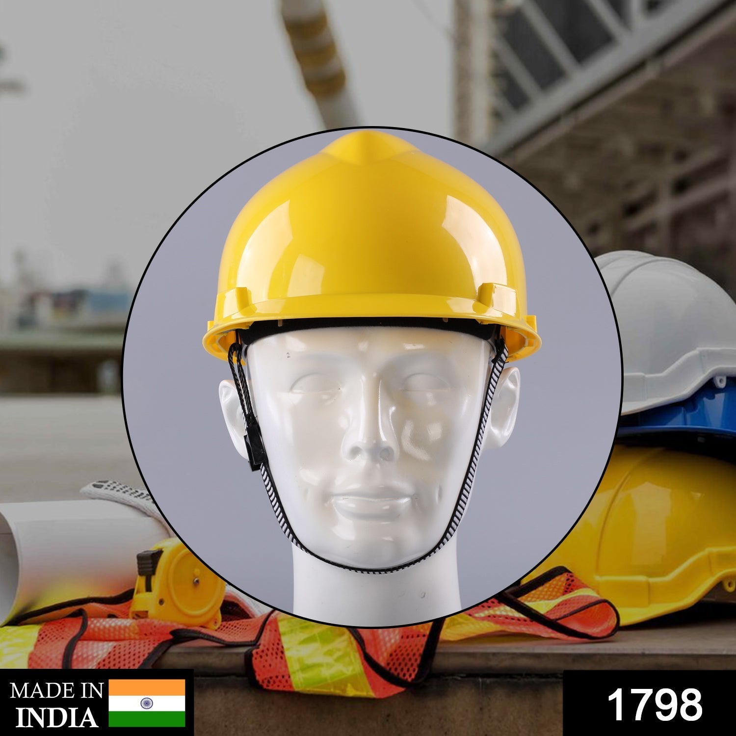 Yellow Plastic Construction Cap