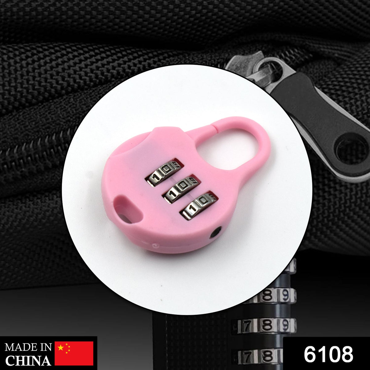 3-Digit Zipper Security Lock