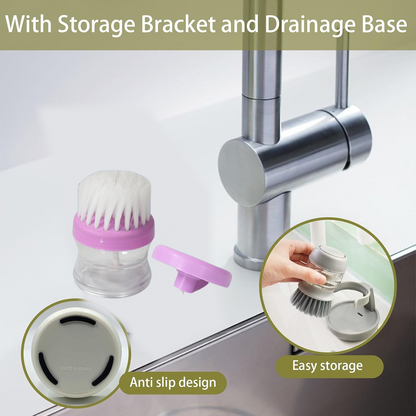 Plastic Wash Basin Brush Cleaner With Liquid