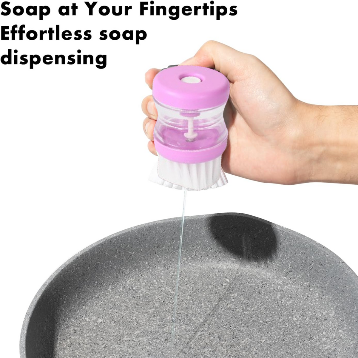 Plastic Wash Basin Brush Cleaner With Liquid