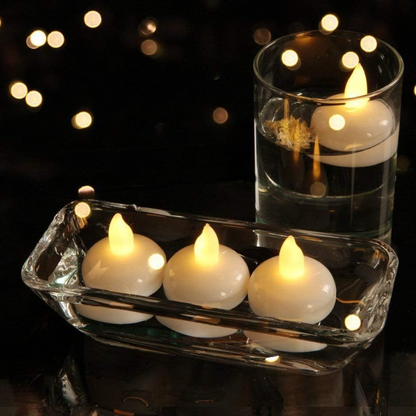 Flameless Floating Tea Lights (24 Pc)