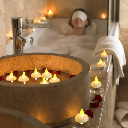 Flameless Floating Tea Lights (24 Pc)