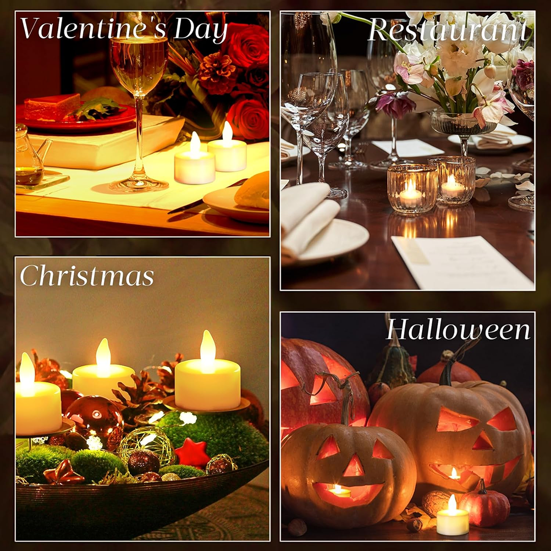 Flameless Floating Tea Lights (24 Pc)