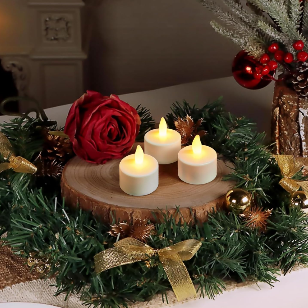 Flameless Floating Tea Lights (24 Pc)