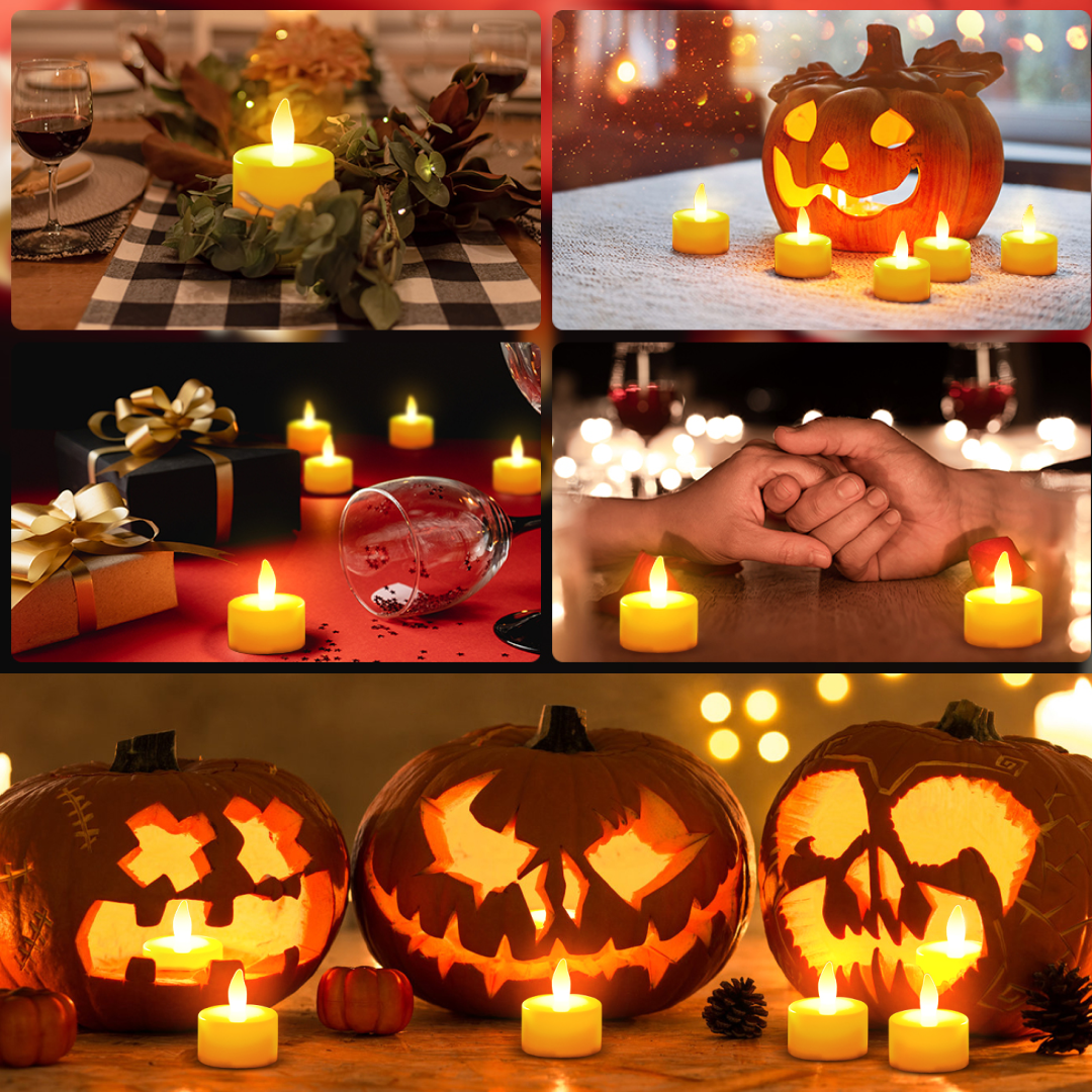 Flameless Floating Tea Lights (24 Pc)