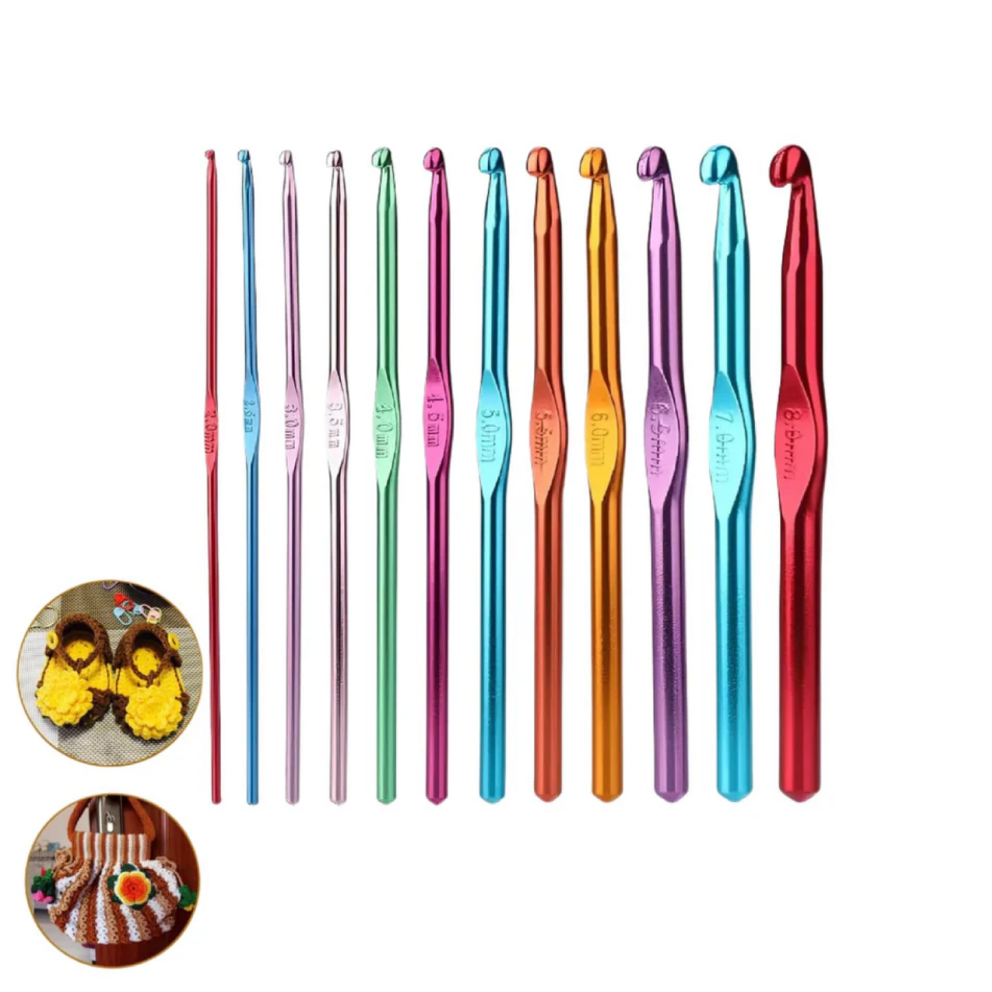 Aluminium Crochet Needle Set
