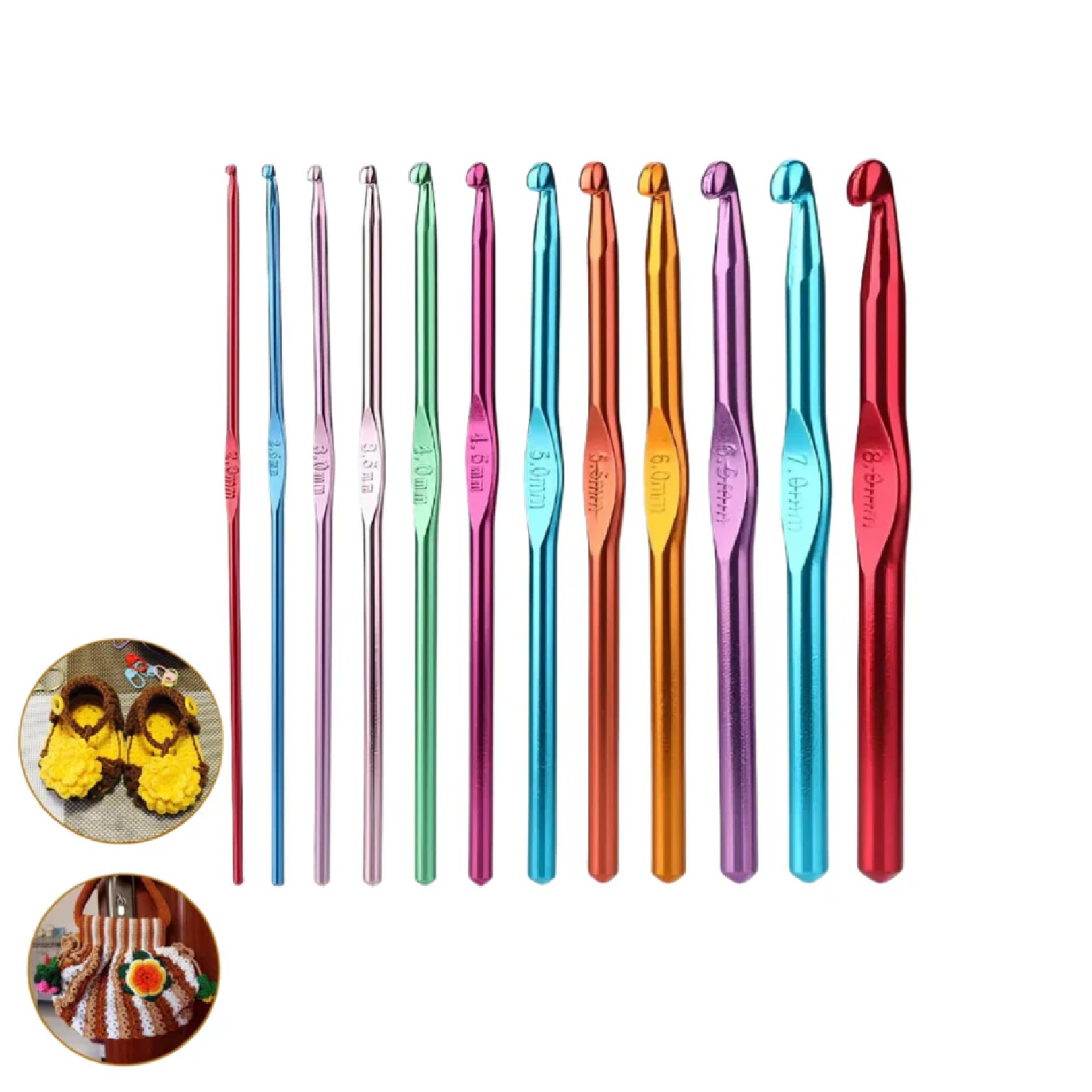 Aluminium Crochet Needle Set