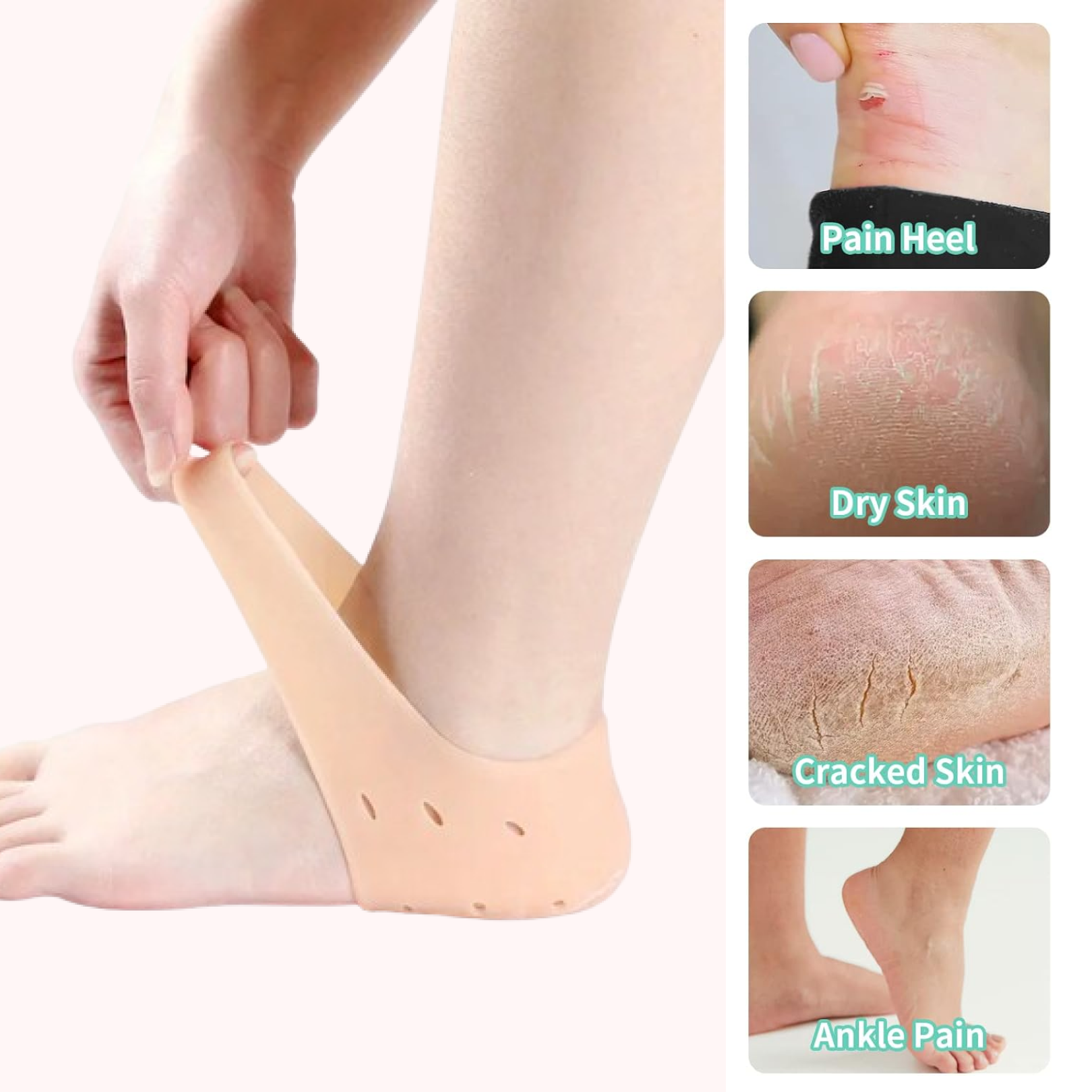 Anti Crack Silicon Gel Heel Moisturizing Socks