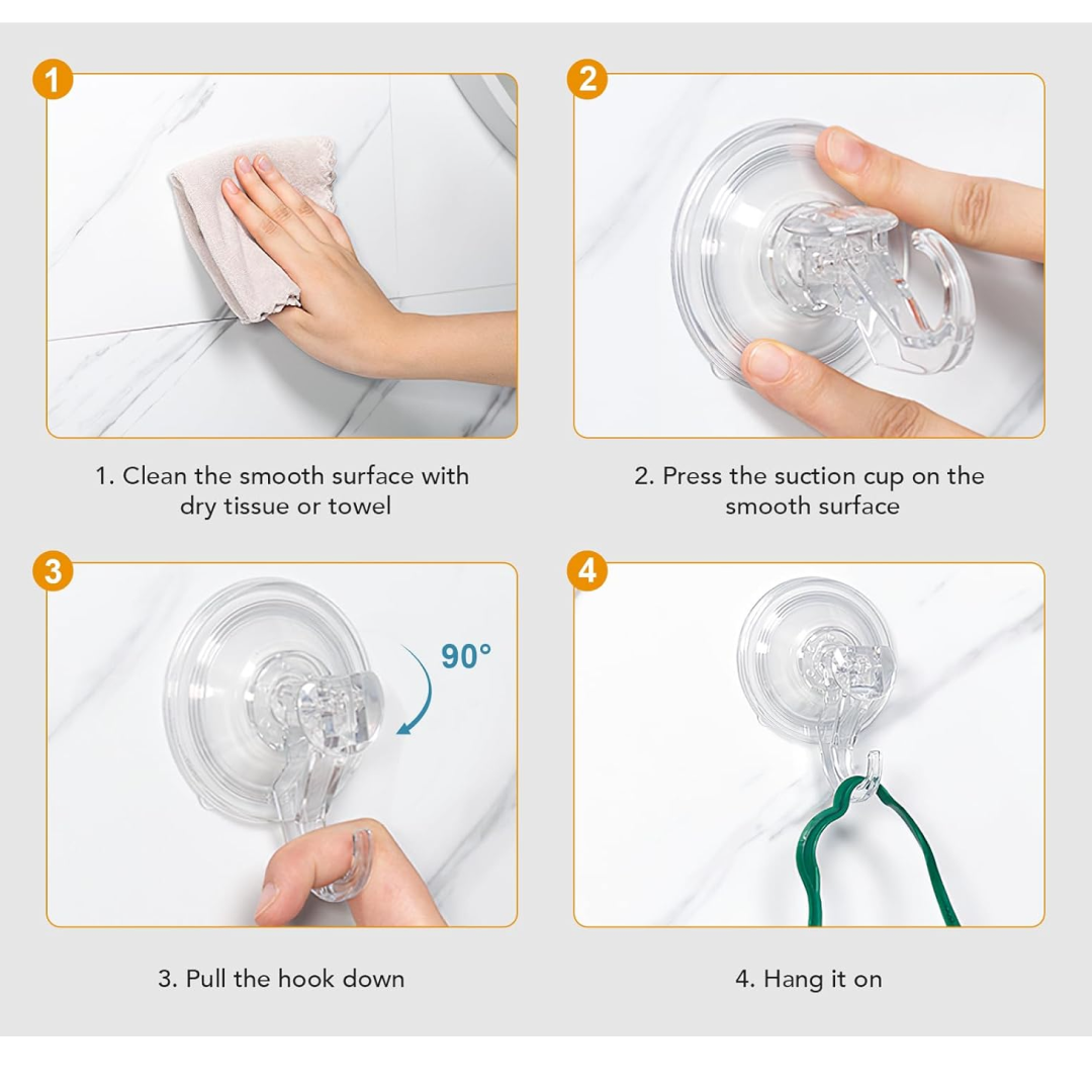 Transparent Suction Cup Hooks