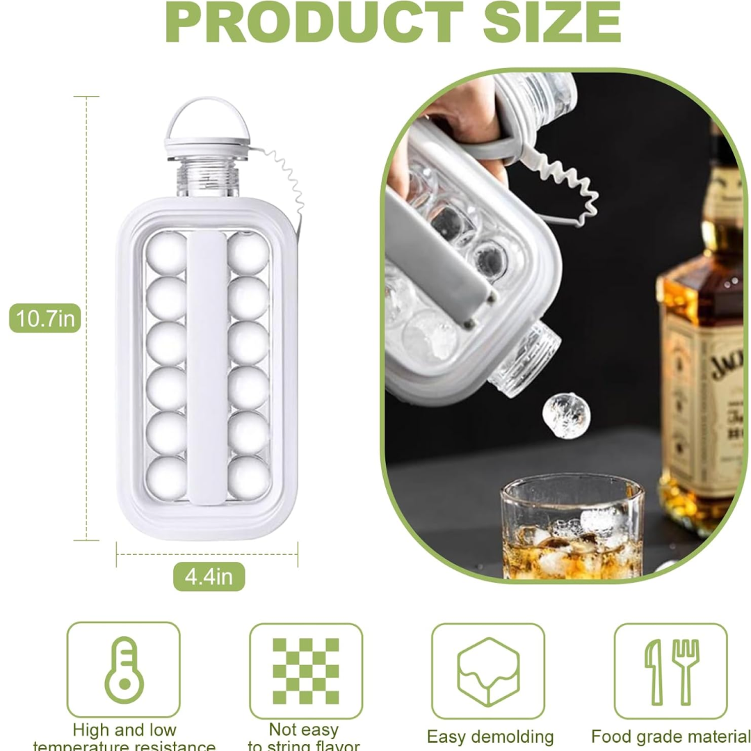 2-in-1 Ice Ball Maker Bottle