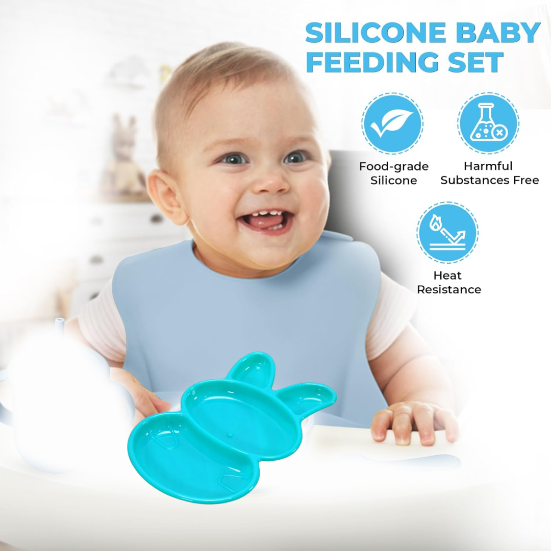 Rabbit Shape Kids Dish Set – 6 Pcs
