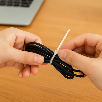 100-Pack Black Nylon Cable Ties