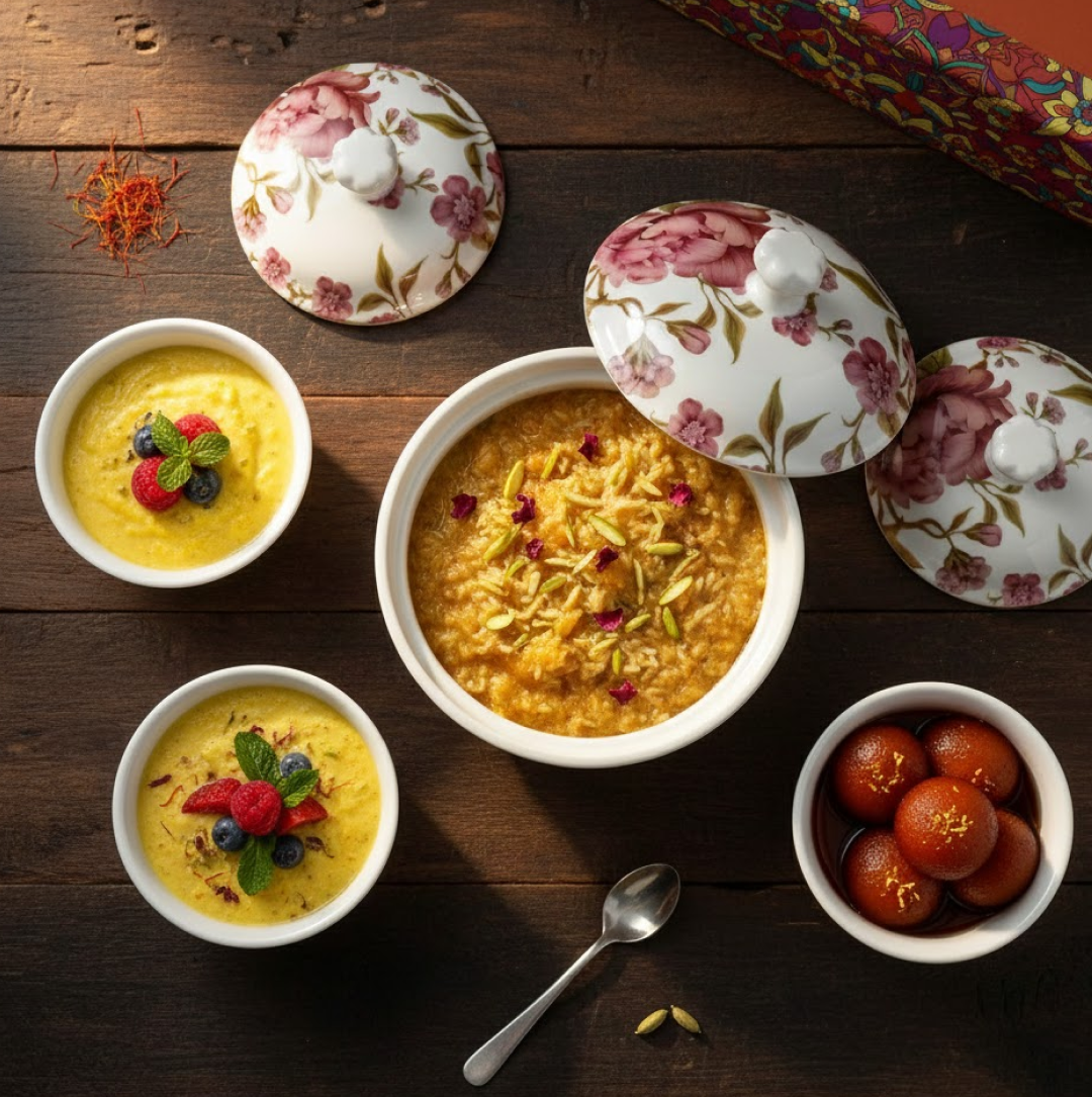 Elegant 5-Pc Pudding Set