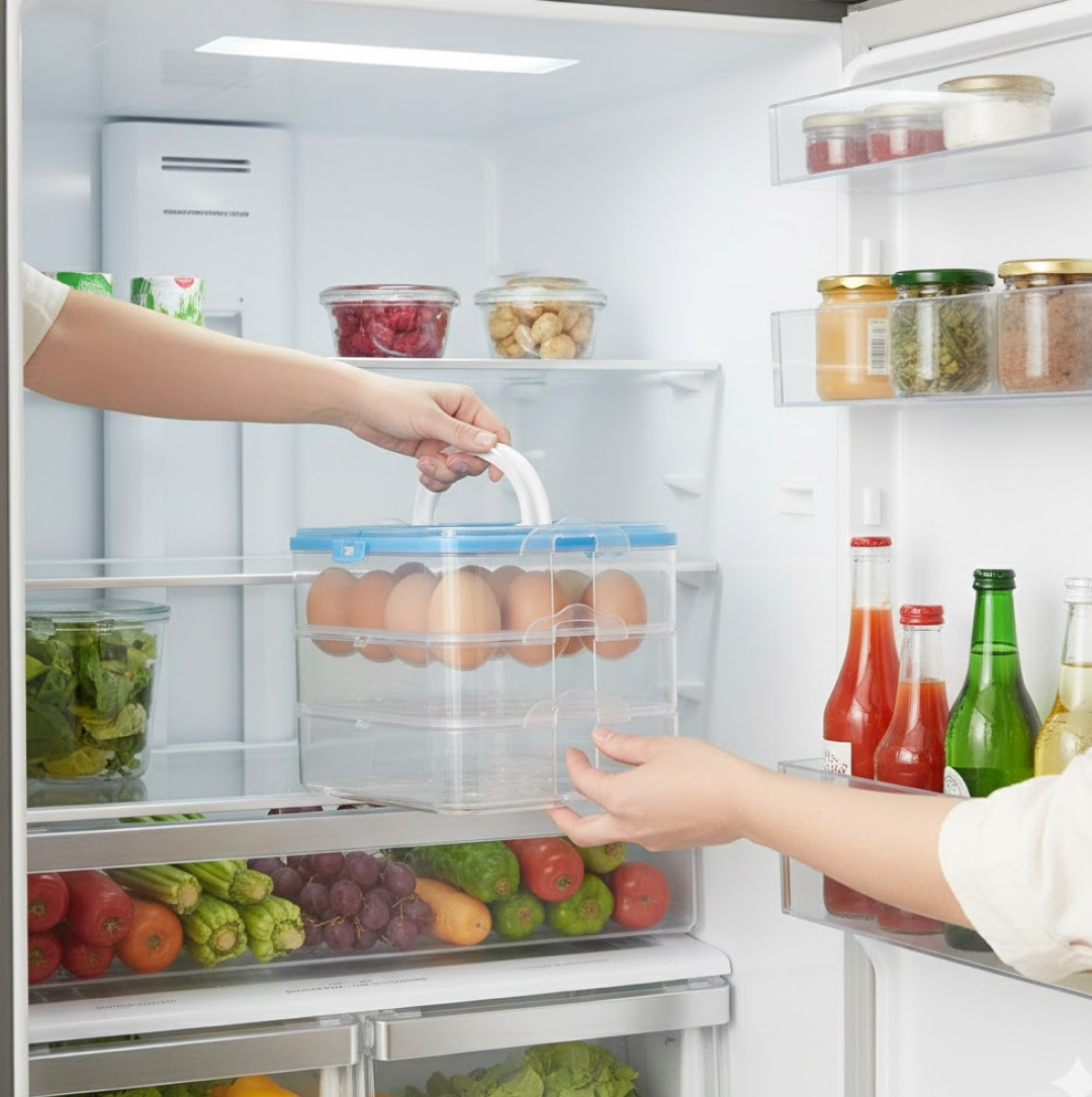 3-layer Plastic Refrigerator Egg Storage Box