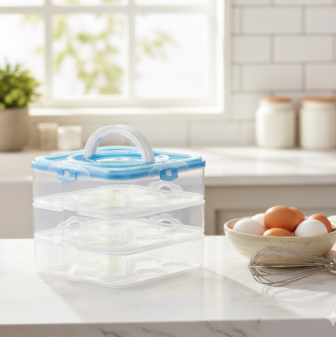3-layer Plastic Refrigerator Egg Storage Box