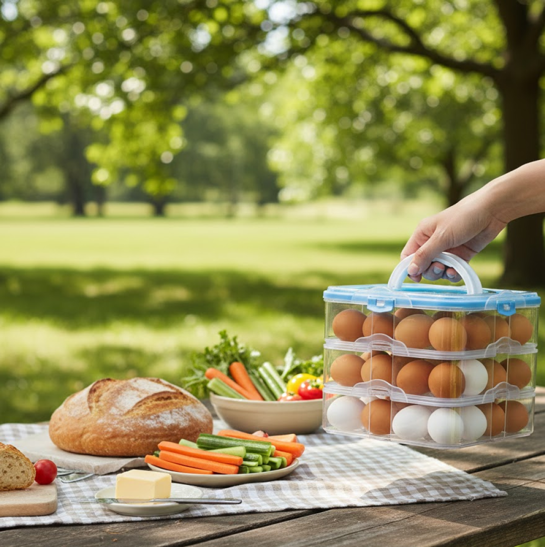 3-layer Plastic Refrigerator Egg Storage Box