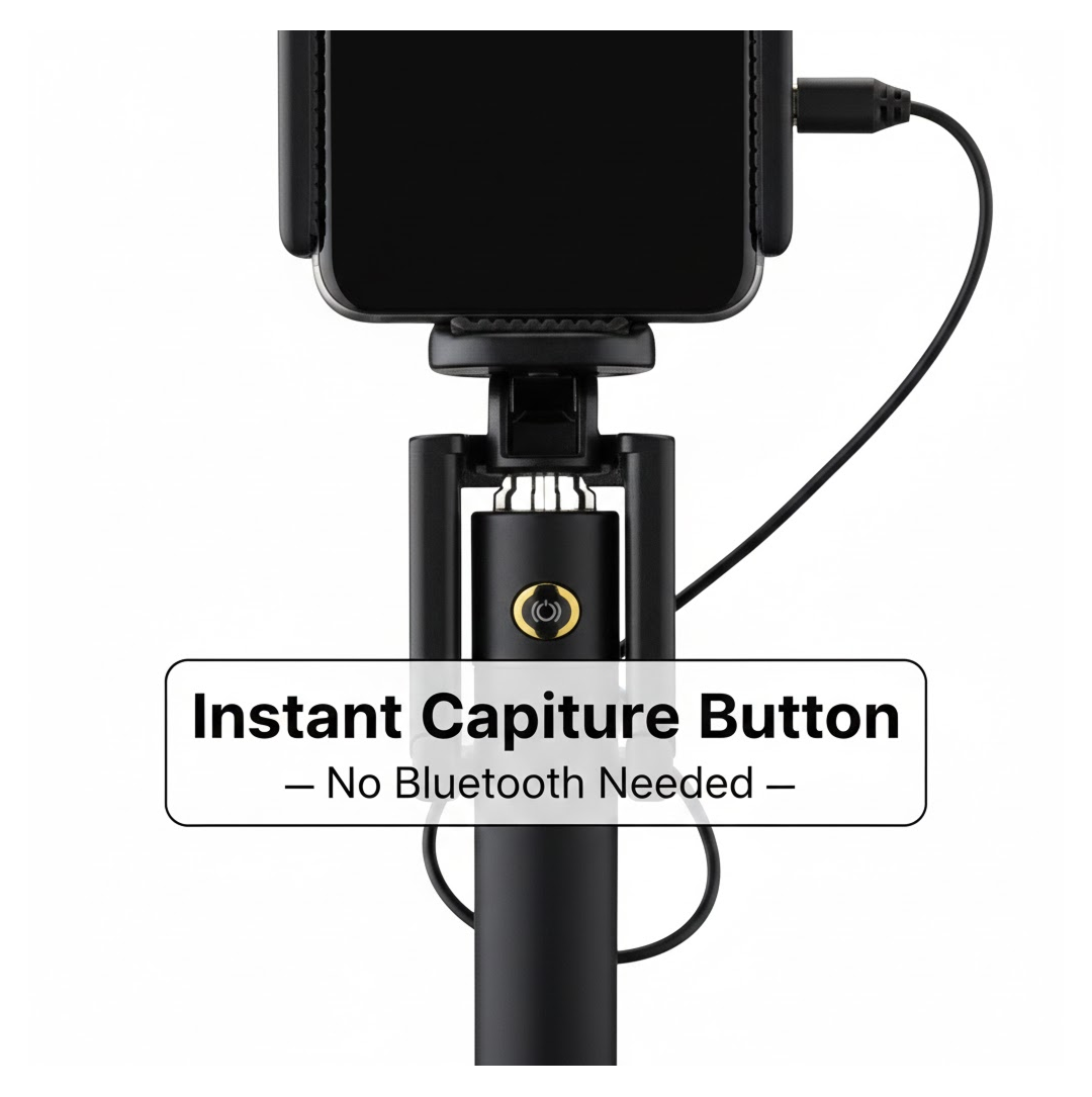 Selfie Sticks Box With Aux Wire