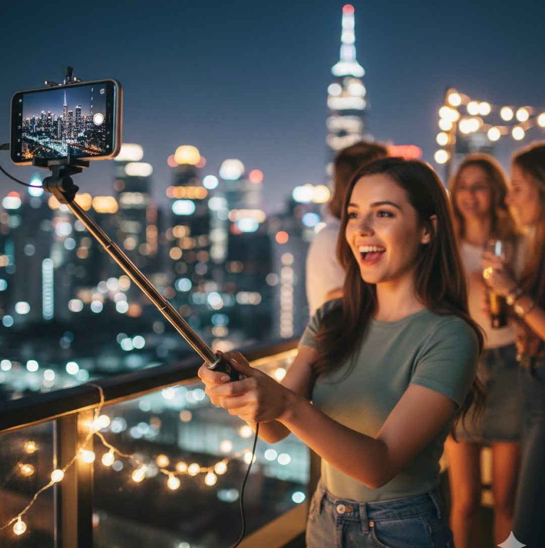 Selfie Sticks Box With Aux Wire