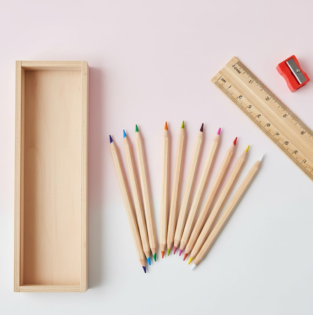 Colorful Wooden Pencil Set