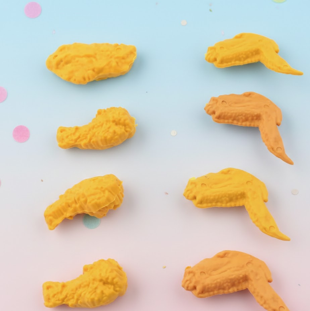 Kawaii Chicken Wing Erasers